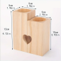 Preview: 2er Set Holz Kerzenhalter, Teelichthalter, Holzkerzenhalter für eine Tochter: An meine Tochter...Blumenmotiv