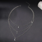 Preview: Dreifache Halskette mit Sternen und Mond
