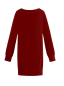 Preview: Lässiger schulterfreier Langarm-Longpullover, Minikleid mit Flügelmuster