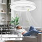 Preview: Premium Mehrfarbige LED Lampe mit Deckenventilator rund 48cm
