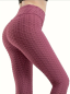 Preview: 1Stk. Einfarbige Hochtaillierte Shaping-Leggings mit festem Honigwabenmuster, High-Stretch Sport Leggings, Damen Activewear, atmungsaktiv, elastisch