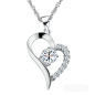 Preview: Halskette mit Herz und Strass Steinen