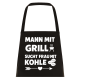 Preview: Grillschürze mit Spruch "Mann mit Grill sucht Frau mit Kohle" Grill Kochschürze