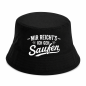 Preview: Party Hut, Bucket Hat, Fischer Hut, Hut bedruckt mit Spruch: Mir reicht´s Ich geh SAUFEN
