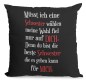 Preview: Schwarzes Kissen mit Motiv: Müsst ich wählen... Mama, Papa, Schwester, Bruder, Tochter, Sohn...