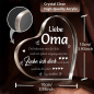 Preview: Acryl Herz, Acryl Aufsteller, mit Spruch:"Liebe Oma- du bedeutest mir die Welt..." Geburtstagsgeschenk