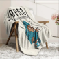 Preview: Kuscheldecke, Flanelldecke, Bedruckte Decke für Opa, mit Motiv "Opas offizielle Nickerchen Decke"