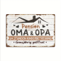Preview: Retro-Metallschild Vintage Blechschild "Pension Oma & Opa"