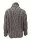 Preview: Damen Rollkragenpullover mit Zopfmuster, Tiefgrau