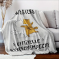 Preview: Kuscheldecke, Flanelldecke, Bedruckte Decke für die Schwester, mit Spruch „Schwesters Offizielle Nickerchendecke"