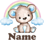 Preview: Stofftier, Kuscheltier, Teddy, Teddybär mit personalisiertem Mini Tshirt