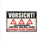Preview: Retro-Metallschild Vintage Blechschild Küche mit lustigem Spruch, "Vorsicht, -unzurechnungsfähig -weiß -alles -kann Alles -reizbar Teenager in der Pubertät"