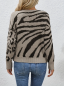 Preview: Lässiger Langärmliger Wickelpullover zum Binden mit abstraktem Muster