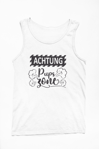 Funshirt T-Shirt Tanktop "Achtung Pups Zone"
