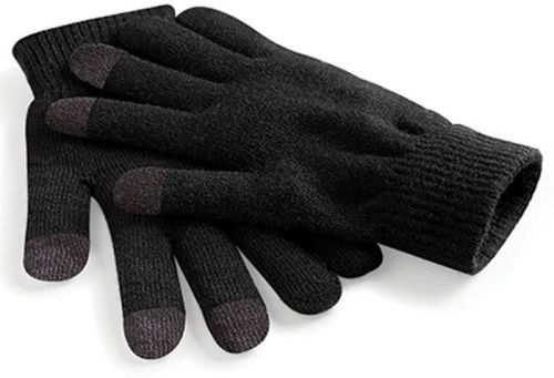 TouchScreen Smart Handschuhe,  bedruckt mit Spruch "Ich muss gar nix"