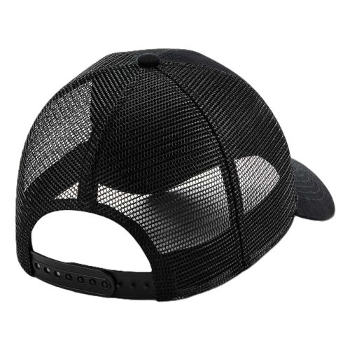 Schwarze Mesh Cap – Basecap mit Klettpatch - Schwarze Trucker Cap mit Netzrückseite, verstellbar: Geiler Typ mit Glatze o. Geiler typ mit Bauch o. Geiler Typ mit Bart