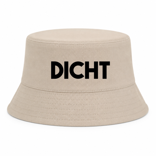 2er Set Hüte, Party Hut, Bucket Hat, Fischer Hut, Hut bedruckt mit Spruch: HACKE DICHT - Farbe sand