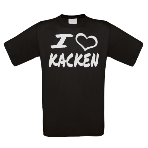 Preview: Funshirt weiß oder schwarz - I ♥ kacken