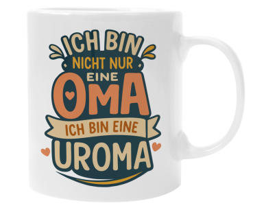 Schwarzweiße oder weiße Tasse "Ich bin nicht nur ein/e Opa/ Oma, ich bin ein/e Uropa / Uroma"