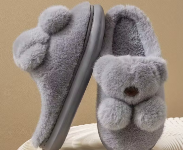 Preview: Unisex Hausschuhe mit Bärchen Design