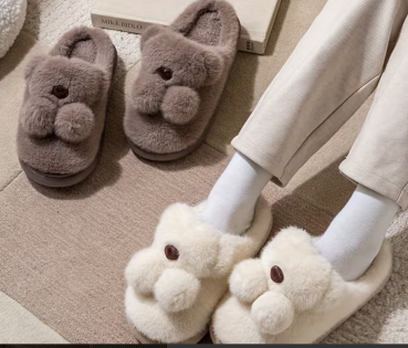 Unisex Hausschuhe mit Bärchen Design