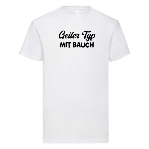 Geiler Typ Männer T‑Shirt – Varianten: Glatze, Bauch oder Bart – Lustiges Funshirt