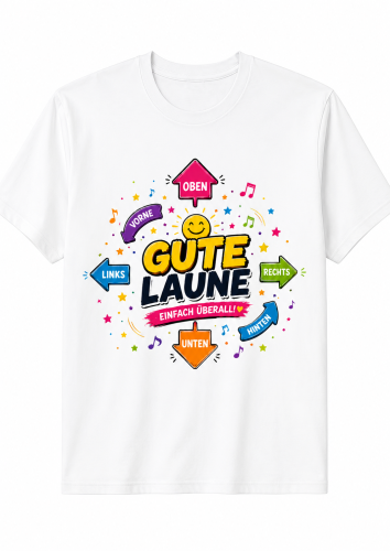 Funshirt ,Tanktop oder Shirt - Gute Laune Überall Fun Shirt – Lustiges Party T-Shirt