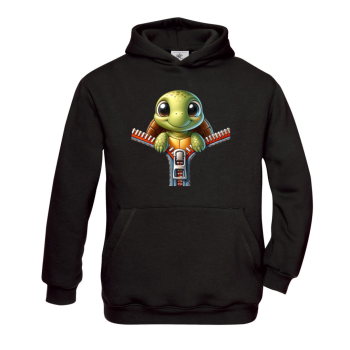 Kinder Hoodie, Kapuzenpullover "Tiermuster nach Wahl - Panda, Pinguin, Schildkröte