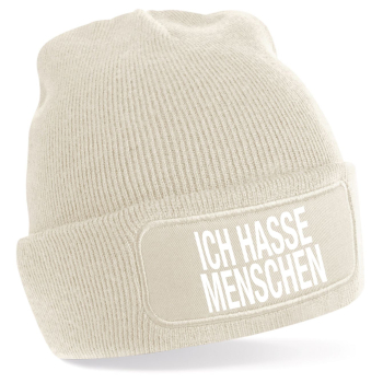 Preview: One Size Beanie, Mütze mit Spruch: Ich hasse Menschen