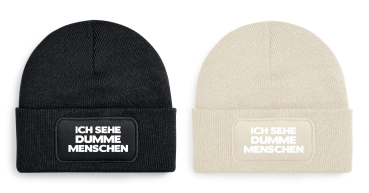 Preview: One Size Beanie, Mütze mit Spruch: Ich sehe dumme Menschen