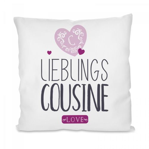 Kissen mit Motiv - Lieblings- Oma / Mama / Schwester / Tochter / Tante / Cousine.