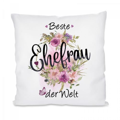 Kissen oder Tasse: Beste Ehefrau der Welt! - Bester Ehemann der Welt!