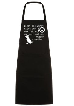 Grillschürze mit Spruch "Liegt die Wurst nicht auf dem Teller..." Grill Schürze  Geschenke