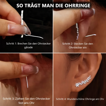 Preview: Elegante Blüten-Ohrstecker mit funkelnden Zirkonia