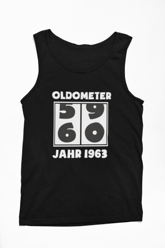 Funshirt ,Tanktop oder Shirt - Oldometer, mit Wunschjahr, Geburtstagsgeschenk