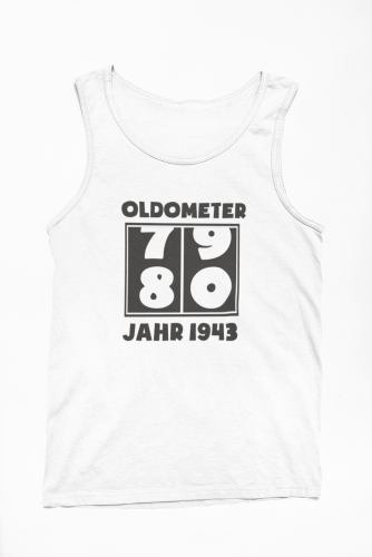 Funshirt ,Tanktop oder Shirt - Oldometer, mit Wunschjahr, Geburtstagsgeschenk