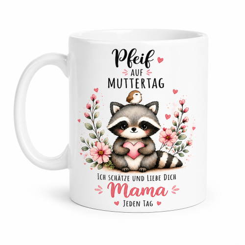 Tasse oder Kissen : Pfeif auf Muttertag / Vatertag! - Neu
