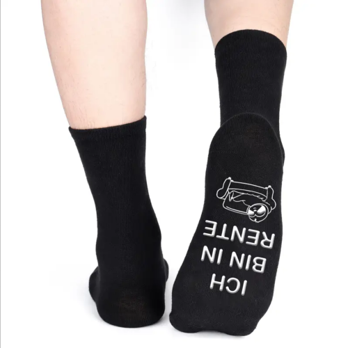 3 Paare Herrensocken Mit Lustigen Rentner Sprüchen, One Size 42-46