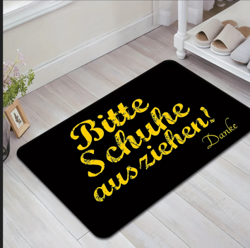 Fußmatte "Bitte Schuhe ausziehen! Danke"