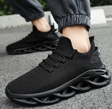Luftige Fitnessschuhe mit Schnürsystem – Bequeme Slip-On Sneaker mit Geruchsschutz & flexiblem Mesh-Obermaterial