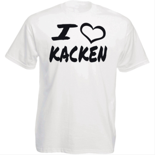 Funshirt weiß oder schwarz - I ♥ kacken