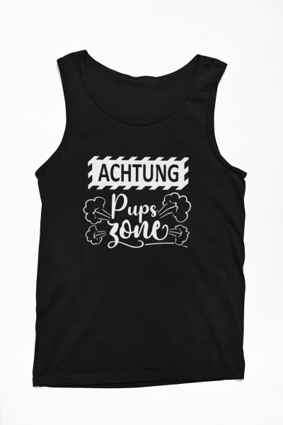 Funshirt T-Shirt Tanktop "Achtung Pups Zone"