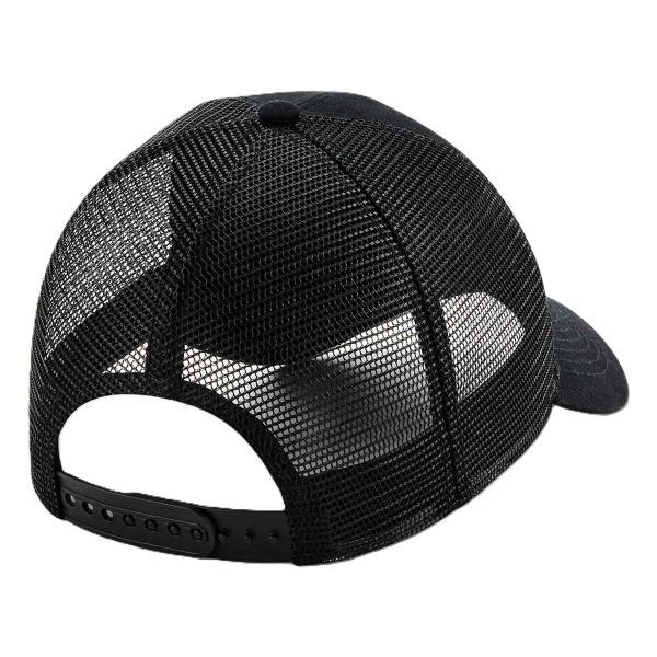 Schwarze Mesh Cap – Basecap mit Klettpatch - Schwarze Trucker Cap mit Netzrückseite, verstellbar: Geiler Typ mit Glatze o. Geiler typ mit Bauch o. Geiler Typ mit Bart