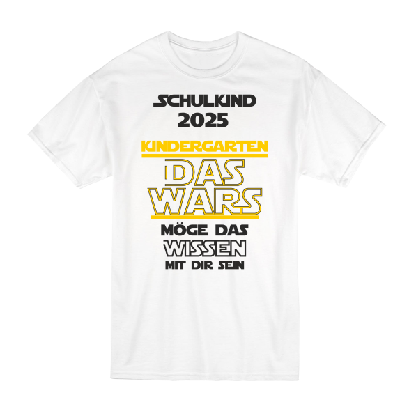 Kinder T-Shirt Modell: Schulkind 2025 Kindergarten Das Wars
