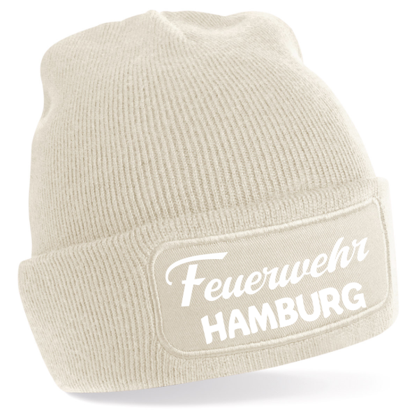 One Size Beanie, Mütze mit Spruch: Feuerwehr WUNSCHORT, personalisiert