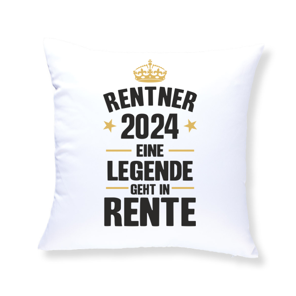 Kissen "Rentner / Rentnerin 2024 - Eine Legende geht in Rente"