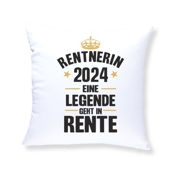 Kissen "Rentner / Rentnerin 2024 - Eine Legende geht in Rente"