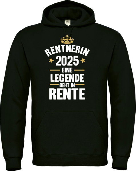 Hoodie, Kapuzenpullover  "Rentner / Rentnerin Wunschjahr - Eine Legende geht in Rente"