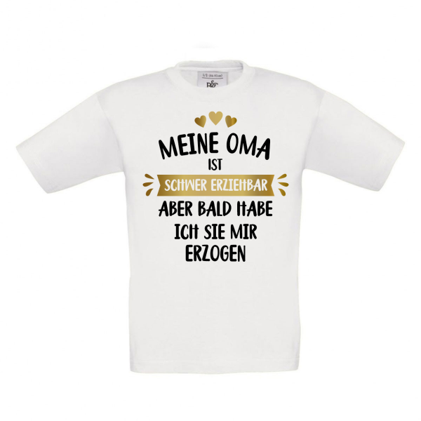 Kindershirt Kinder T-Shirt Modell: Mein OPA / Meine Oma ist schwer erziehbar...