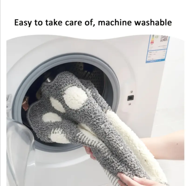 Badeteppich, wasserabsorbierende Bodenmatte Fußform, grauweiß